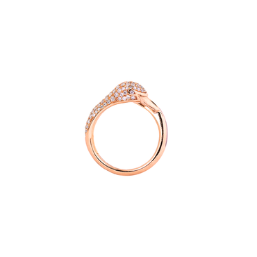 Artist Swan Ring<br>(Full Diamond, 18K Solid Gold)