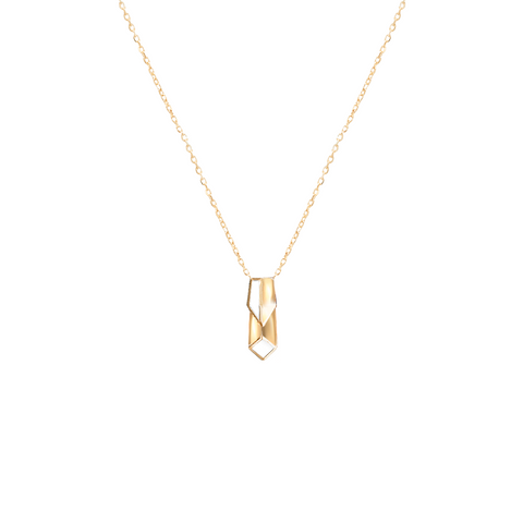 Hidden : Edgy Arrow Necklace<br>(No Diamonds, 9K Solid Gold)
