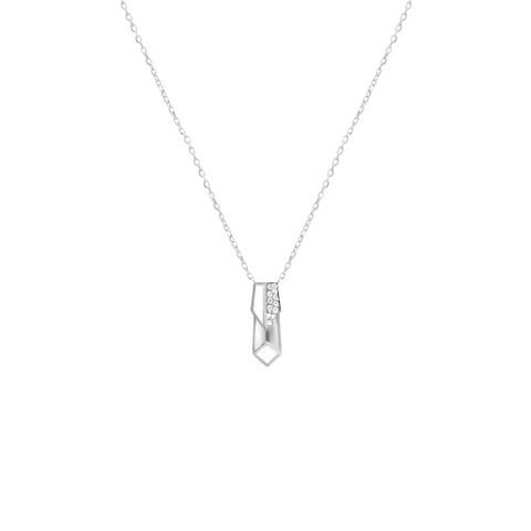 Hidden: Edgy Arrow Necklace<br>(Semi-Diamond, 9K Solid Gold)
