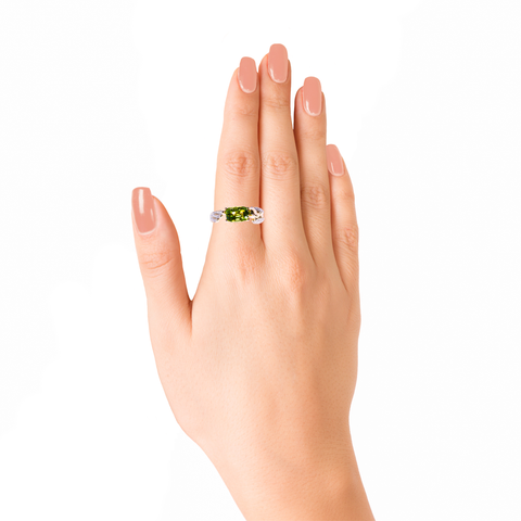 Lover Peace Ring<br> (Full Diamond, 9K Solid Gold)