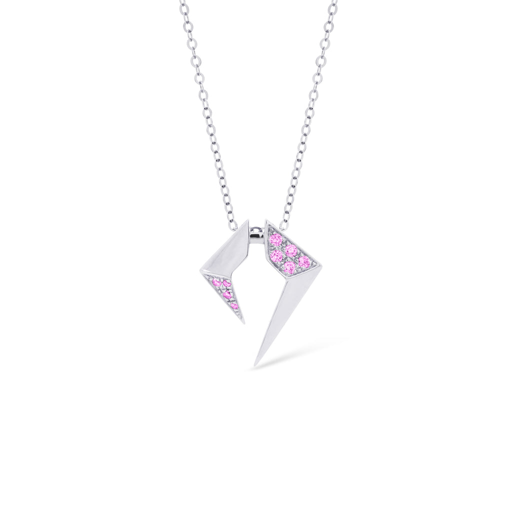 Empower Her Encore Necklace (925 Silver, Pink Sapphire)