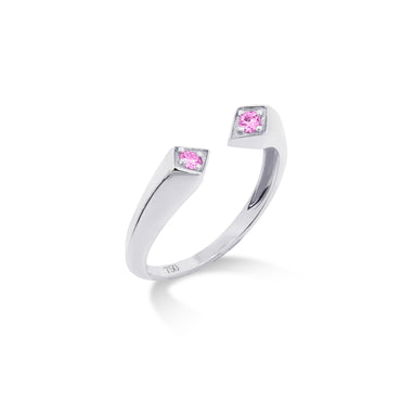 Empower Her Synth Ring (925 Silver, Pink Sapphire)