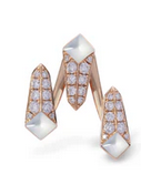 Edgy Jacket Studs (Full Diamond, Rose Gold, White Mother of Pearl) - One Side