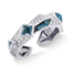 Edgy Gem Ring (Full-diamond, 18k white gold, london blue topaz)