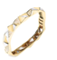 Edgy Bangle (semi-diamond, 18k yellow gold, white mother-of-pearl) Large