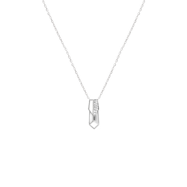 Hidden: Edgy Arrow Necklace<br>(Semi-Diamond, 9K Solid Gold)