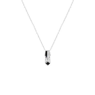 Hidden: Edgy Arrow Necklace<br>(Full Diamond, 9K Solid Gold)