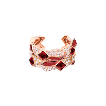 EXCLUSIVE : Double Gem Ring <br>(Full-Diamond, 18K Solid Gold)