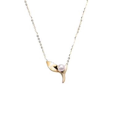 Ocean Kelp Necklace <br>(No Diamonds, 9K Solid Gold)