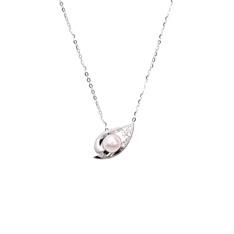 Ocean Shell Necklace<br> (Semi-Diamond, 9K Solid Gold)