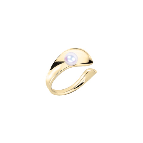 Ocean Surf Ring<br> (No Diamonds, 18K Solid Gold)