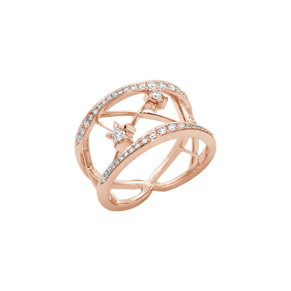 Superstar Astral Ring <br>(10k Solid Gold, Diamonds)